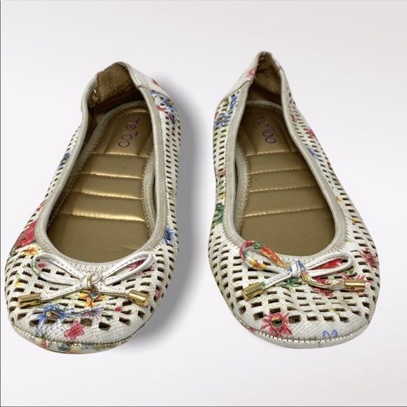 ME TOO | White Floral Ballet Flats - Picture 5 of 7